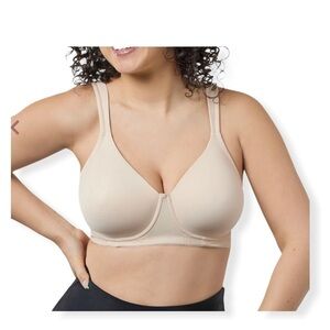 Leading Lady The Brigitte Full Coverage Underwire Bra 5028 in Nude Size 50C.